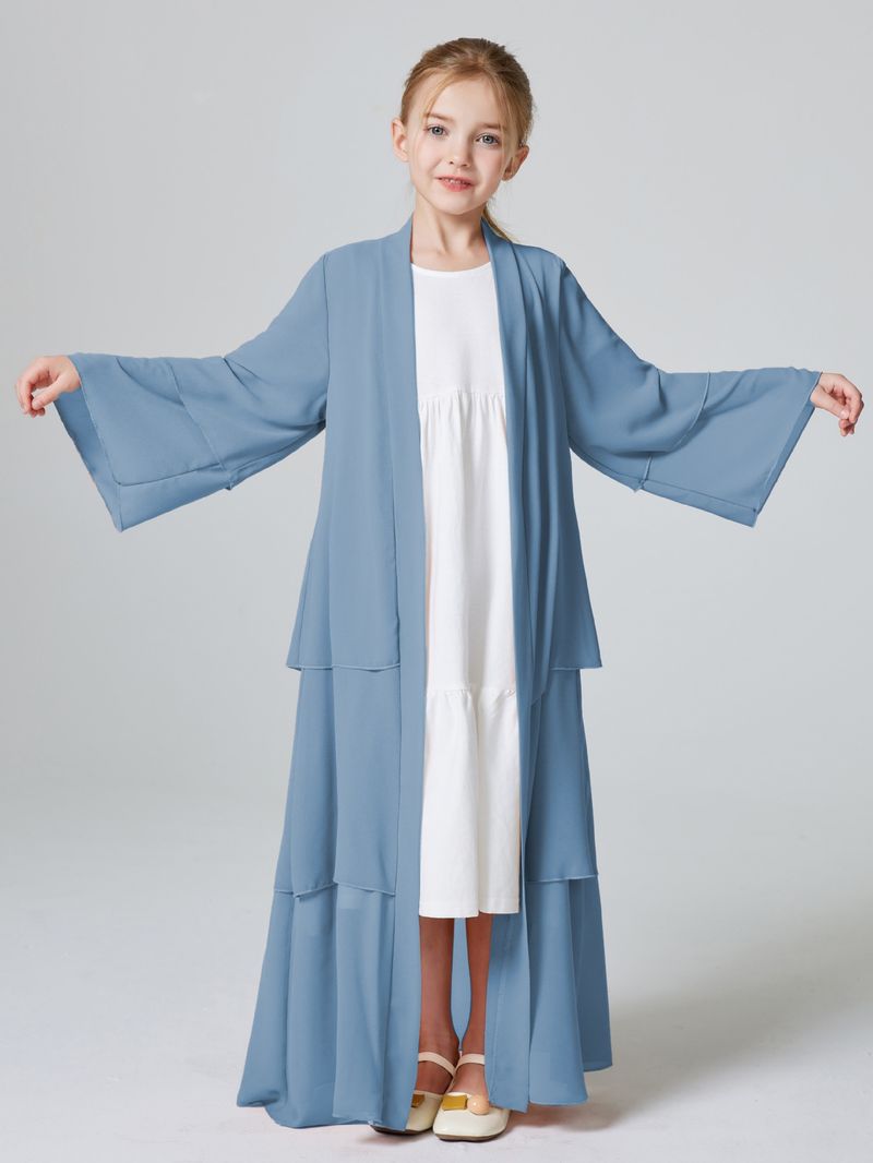 Kids’ Clothing dress children's three layer chiffon loose casual coat long skirt_voghion.com