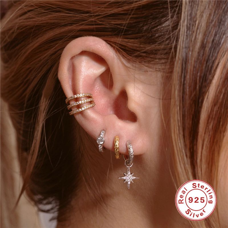 Damen Schmuck S925 Sterling Silber Ohrringe Charm Perlen Anhänger Ohrringe Accessoires Arbeitskleidung Ohrringe Anhänger_voghion.com