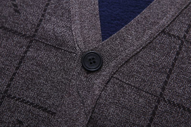 Men's Clothing A generation of middle-aged and elderly men's cardigan plus velvet j padded long sleeve sweater cardigan coat grandpa outfit_voghion.com