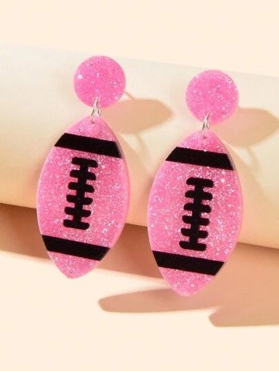 Orecchini a bottone da calcio, accessori in acrilico, orecchini a sfera, accessori fai da te per gioielli multicolori_voghion.com