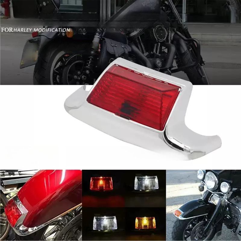 Front Rear Fender Decorative Light For Harley Electra Glide Road King FLSTC FLSTN 97-2013 Motorcycle Fender Tip Light Lamp Edge_voghion.com