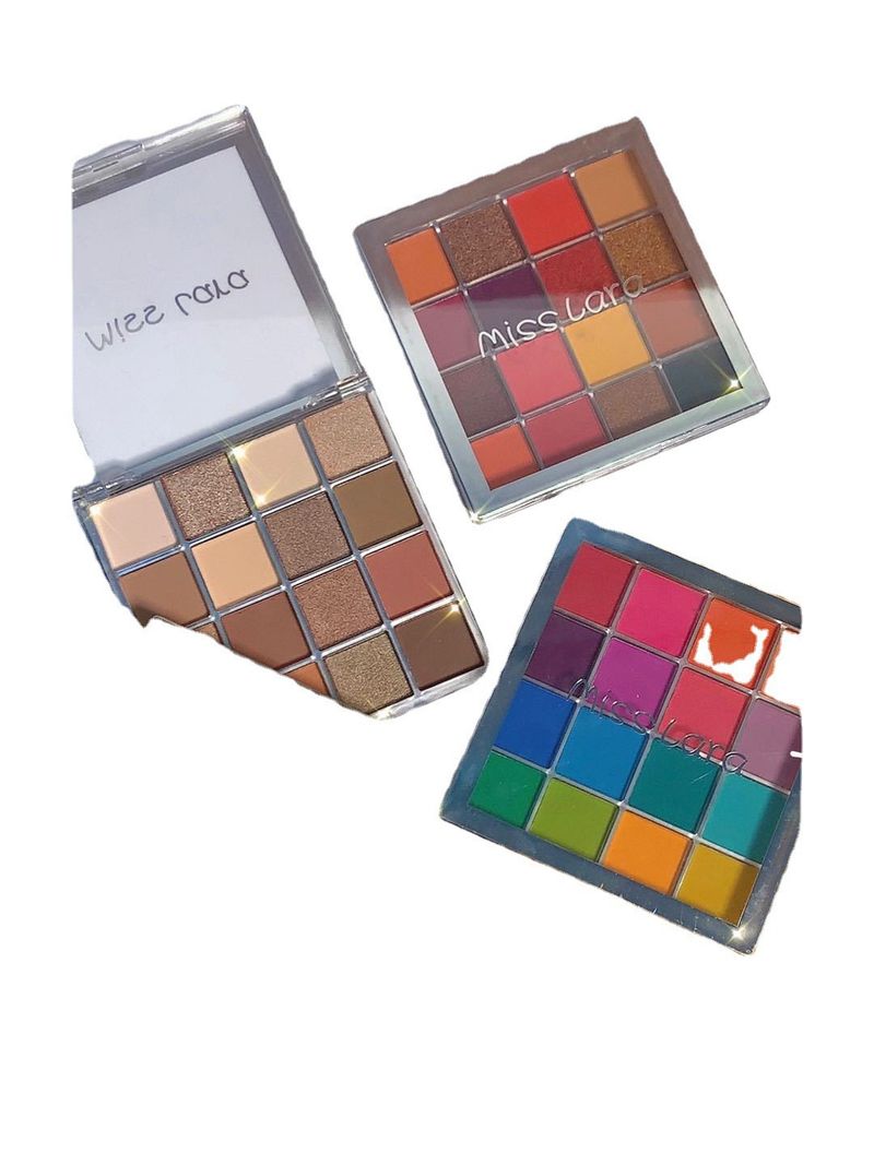 Misslara16 mist oppervlak fijn glanzend metallic beginner regenboog kleurrijke oogschaduwplaat_voghion.com