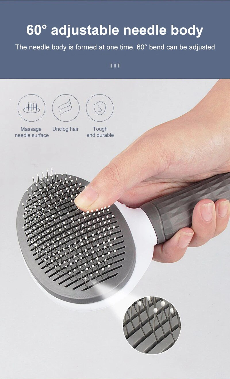 Pet Dog Grooming And Care Cat Brush Stainless Steel Comb For Long Hair Cleaning Pets Dogs Accessories_voghion.com