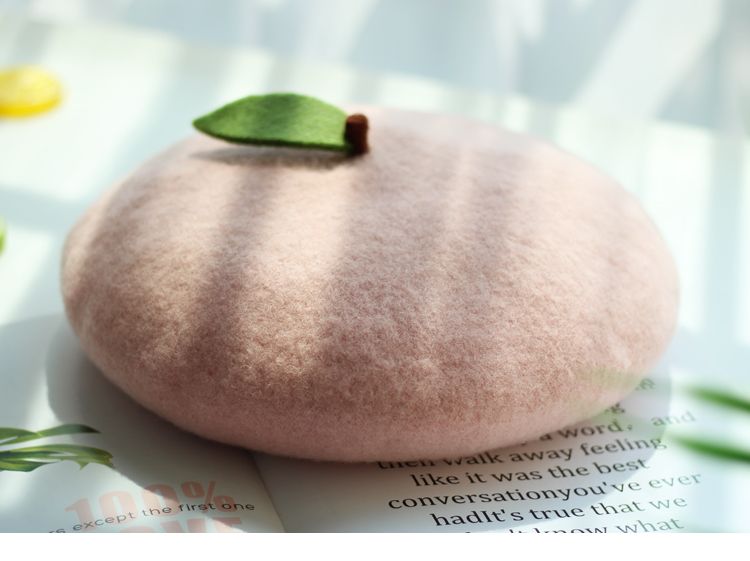 Vendita calda autunno e inverno berretto di lana pittore genitore-figlio bambini neonato dolce carino rosa pesca berretto_voghion.com