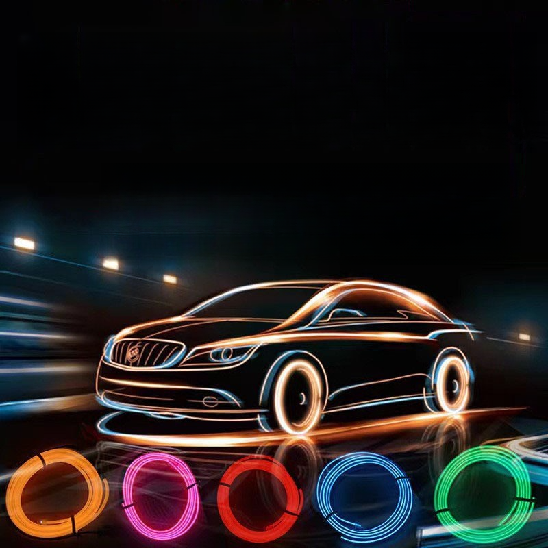 Modification de l'intérieur de la voiture, bande de guidage universelle pour le froid ambiant, décoration de voiture, lumière rythmique à LED, bande lumineuse USB_voghion.com
