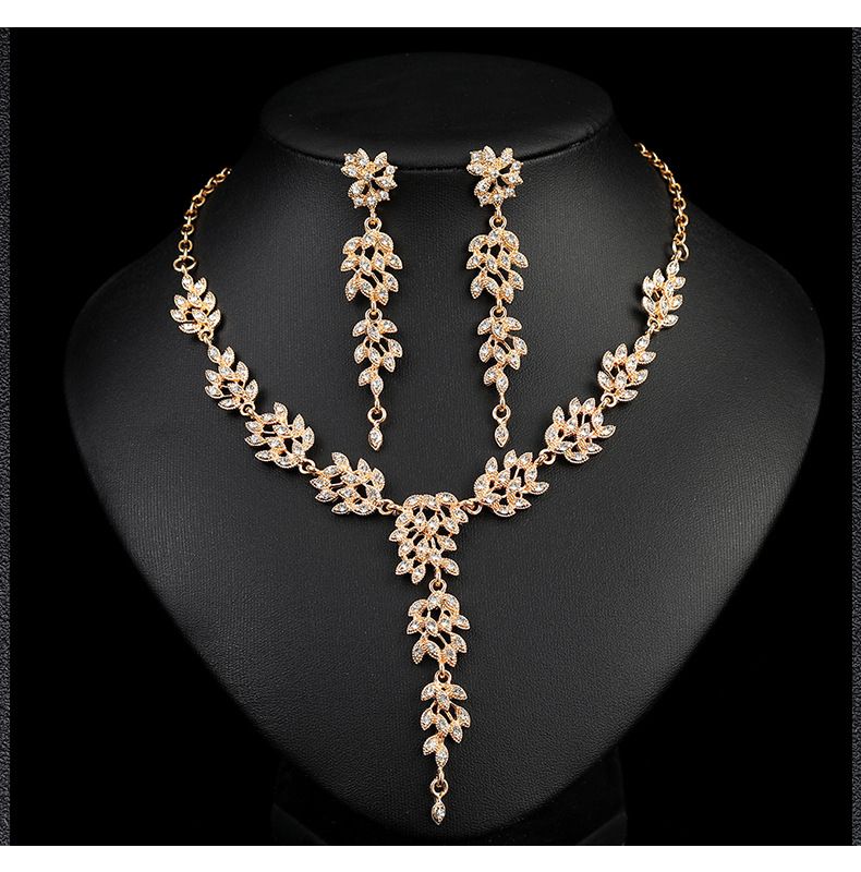 Set di gioielli da donna, collana da sposa, cristallo di alta qualità, diamanti, abito da sposa, abito da banchetto_voghion.com