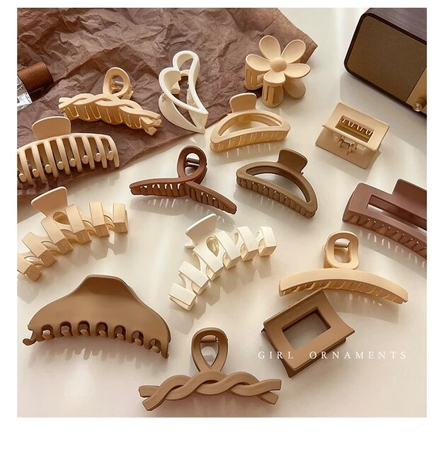 Set di copricapi nuove donne moda artiglio clip caffè nero acrilico grande artiglio per capelli coreano per ragazza clip barrette accessori per capelli_voghion.com