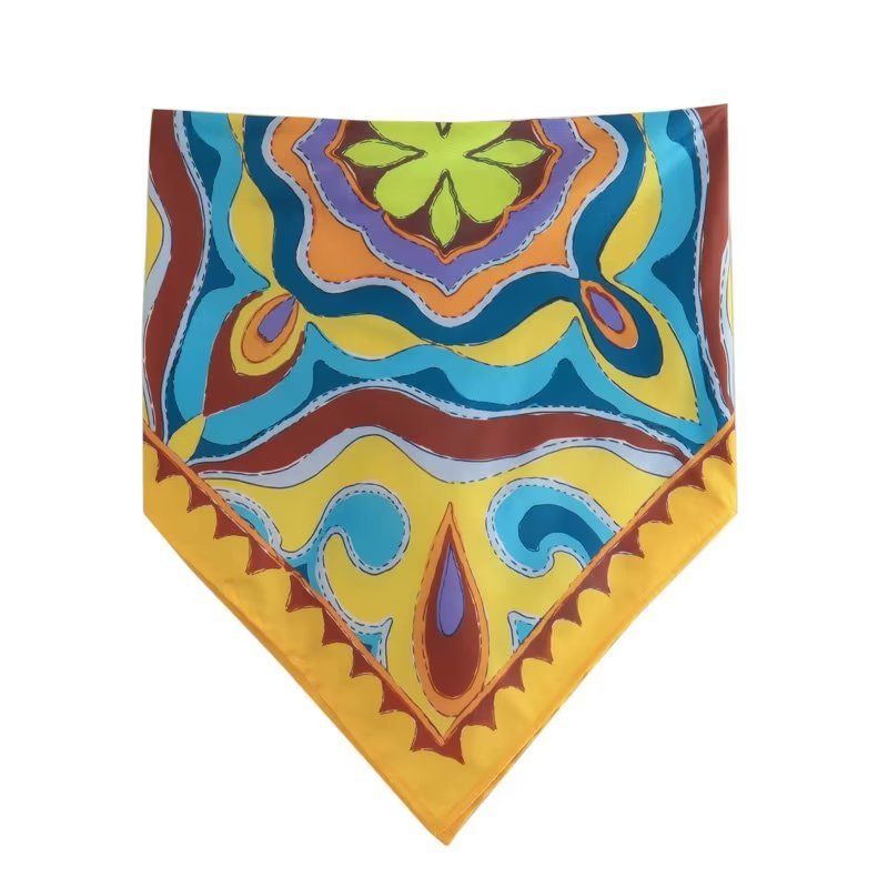 Dammekleeder Modesch Summer nei positionéierend gedréckte Hosenträger Tube Top + drapéierend wäitbeen Hosenkostüm 8VS9392_voghion.com