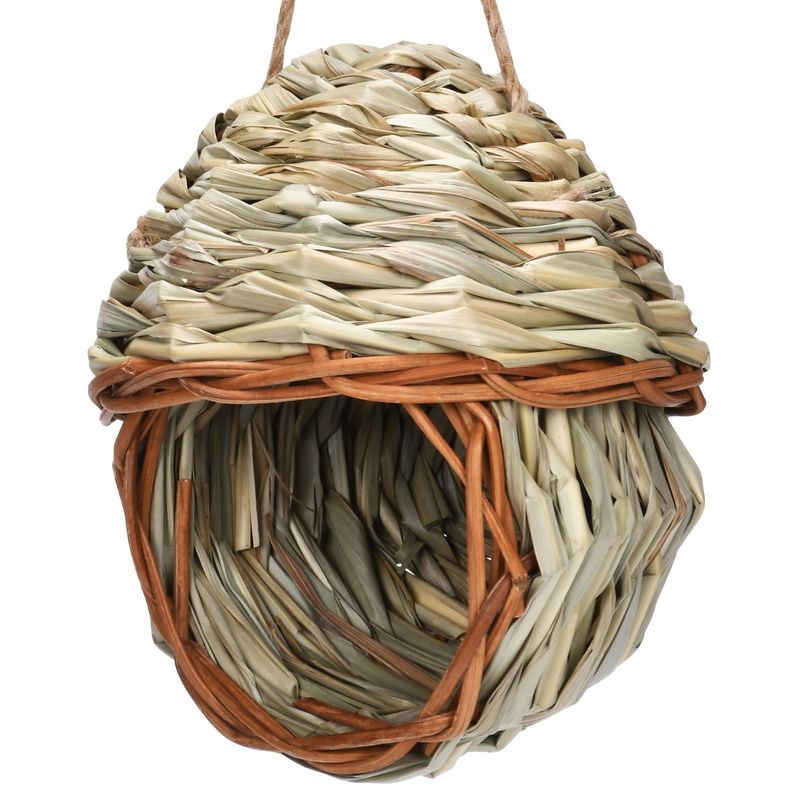 Handgemaakt rietgeweven papegaaienhuis met grote kop, grasparkieten, vinken, lovebirds, valkparkieten, spreeuwen, nest_voghion.com