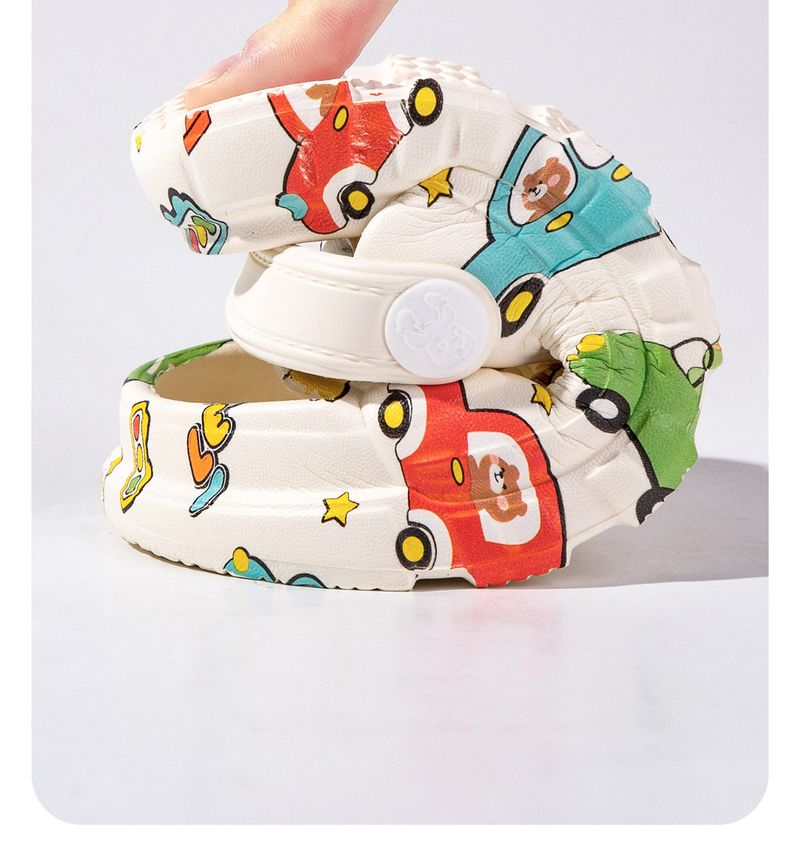 Kinderschuhe Kindersandalen mit süßem Cartoon-Print, mittlere und große Kindersommer-Sandalen, verschleißfeste, rutschfeste Strandschuhe_voghion.com