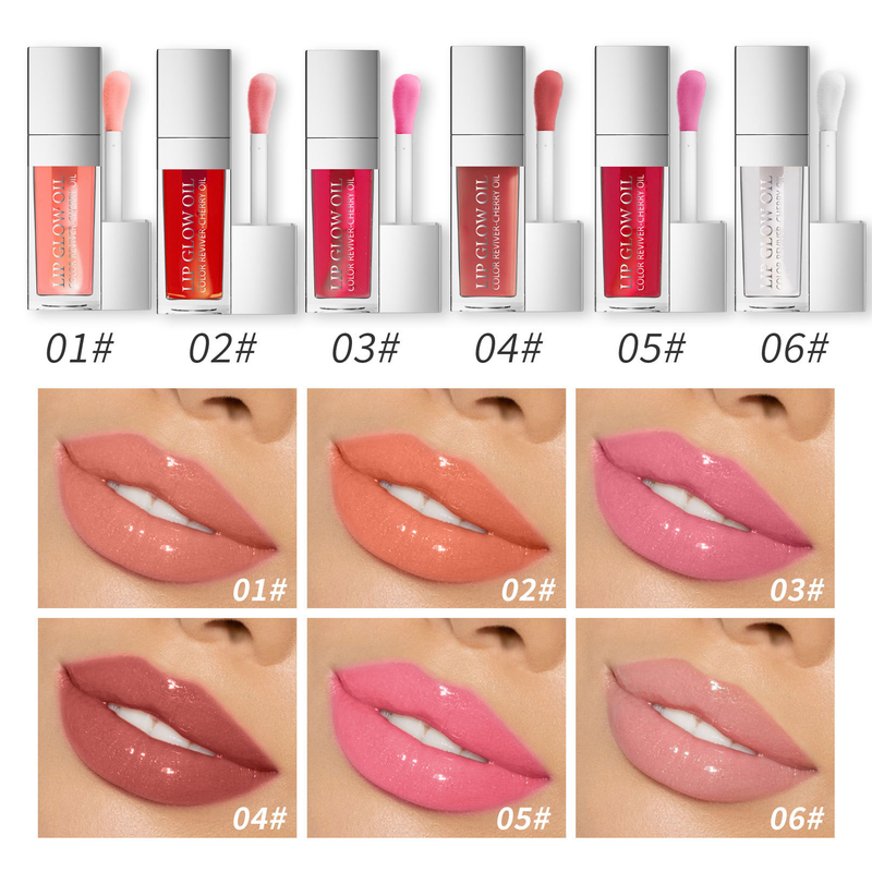 HelloKiss Hydraterende en verhelderende transparante kleur, Water Glazed Glass Glaze Lip Oil, lipolie_voghion.com