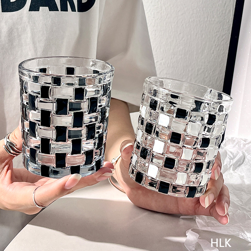 Black Hand-Painted Glass High-End Beverage Home Use Whiskey Beer High-Value Drinking Cup For Women_voghion.com