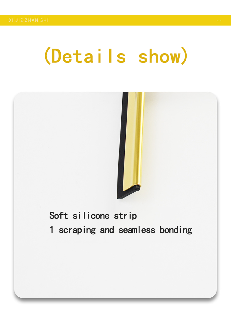 Tergivetro per la pulizia di finestre, cucine, specchi e vetri auto con raschietto quadrato color oro da 10"_voghion.com