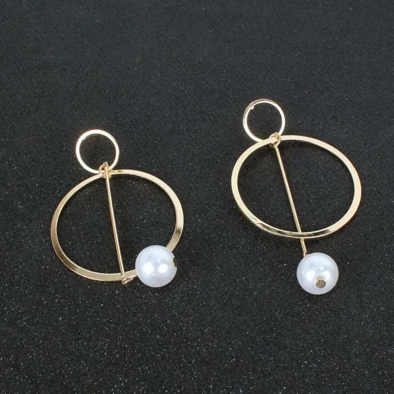 Trendige runde, geometrische C-förmige Ohrringe aus europäischer und amerikanischer Legierung, geeignet für Pendler und unterstreichen den individuellen Stil._voghion.com