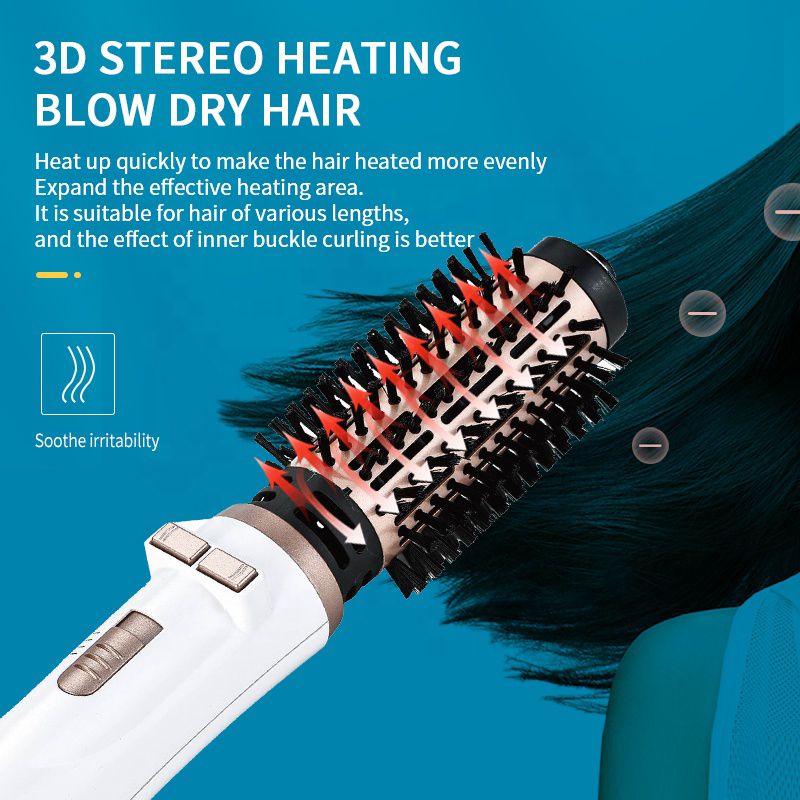 Kemey KM-8020 Stiratura riccia Pettine a doppio scopo Regolazione della temperatura Asciugacapelli a riscaldamento rapido Vendita all'ingrosso_voghion.com