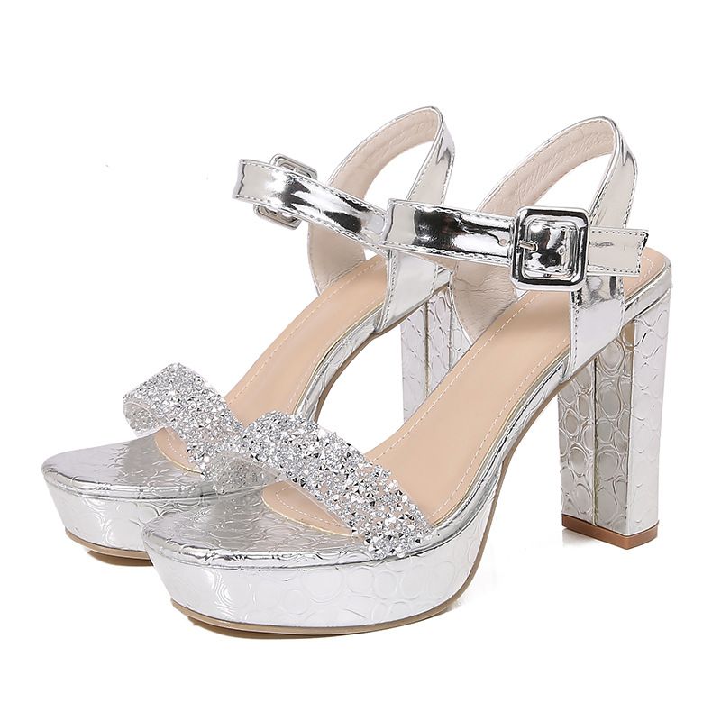 Pantofole da donna con strass, stile bohémien, nuove alla moda, stile coreano, suola spessa, scarpe da donna con tacco alto_voghion.com