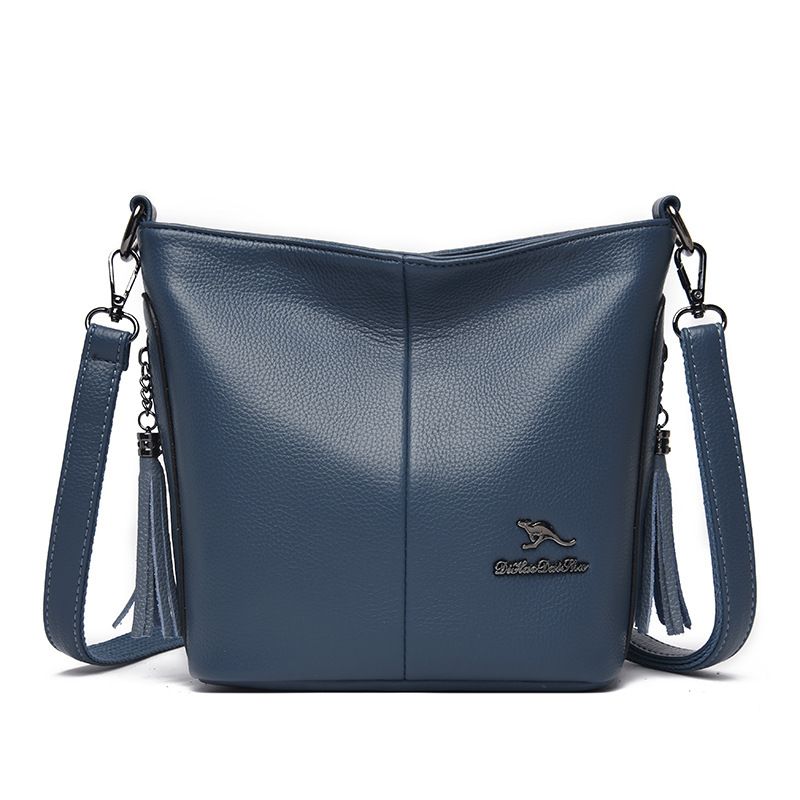Borsa a tracolla in pelle di canguro con nappa, stile alla moda, piccola, patchwork, elegante, 2024_voghion.com