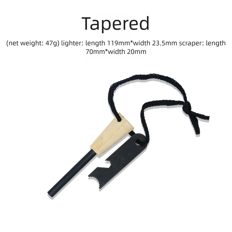 Outdoor Camping Gear Wilderness Survival Tool Magnesium Rod Fire Starter Wooden Handle Flint Stick Hiking_voghion.com