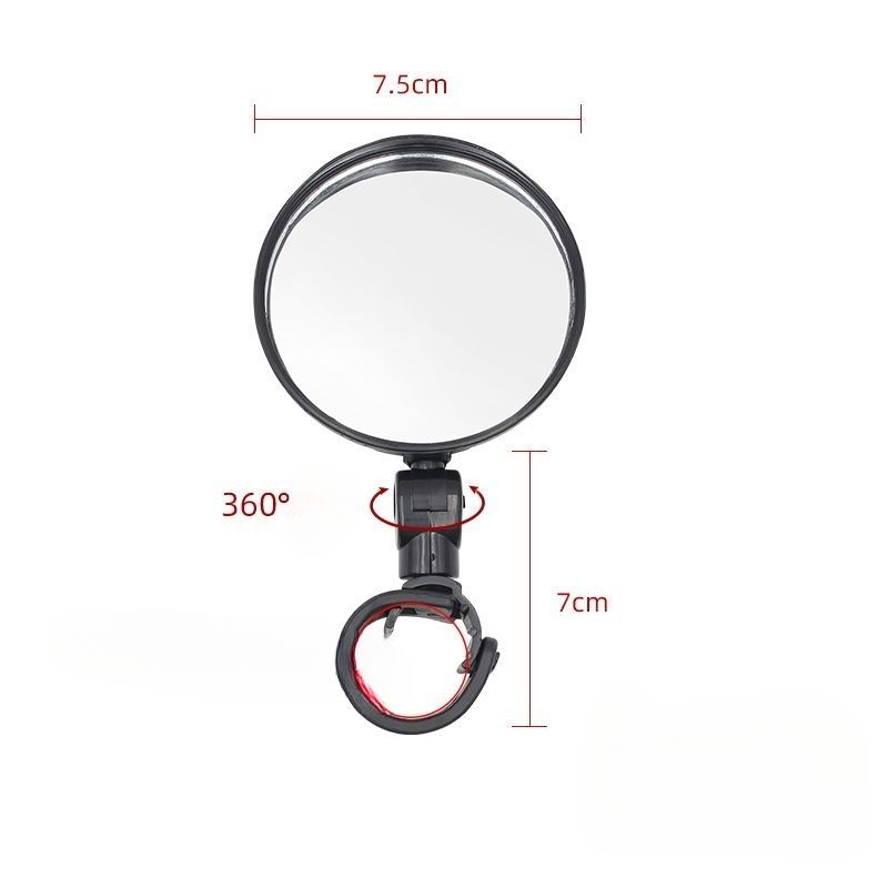 Bicycle Rearview Mountain Bike Reversing Reflector Convenient Installation Large Field Of View Wide Angle Rotatable_voghion.com