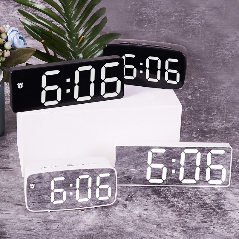 RYYD Digital Mirror Clock - Personalized Alarm|Large LED Display|EU Plug_voghion.com