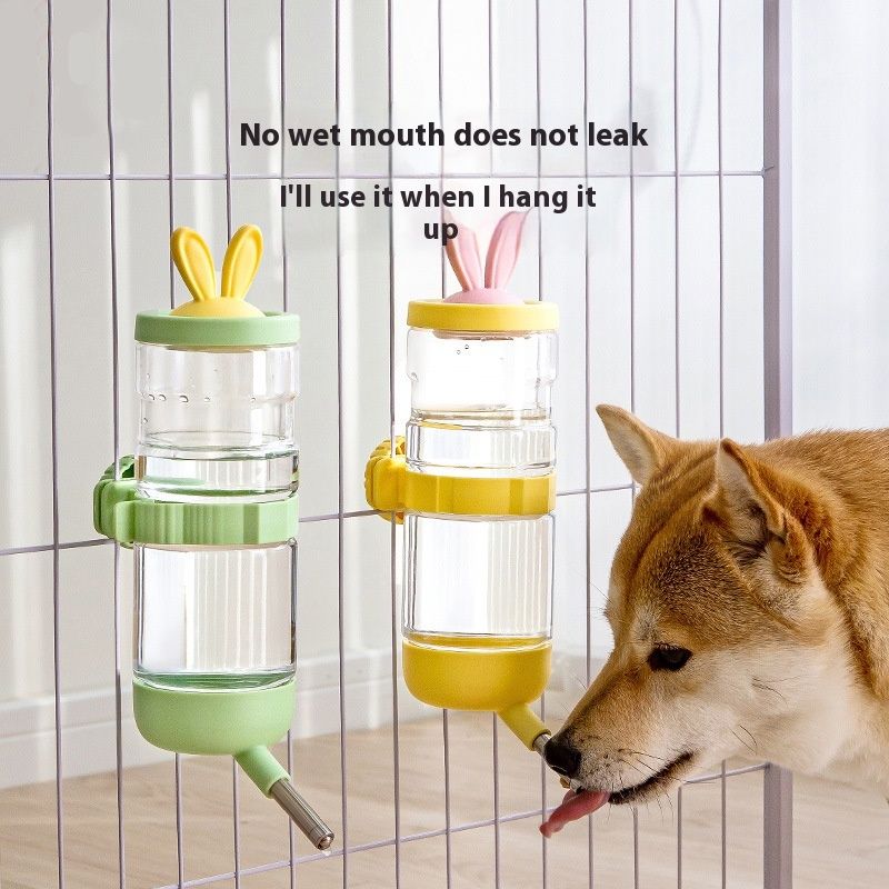 Boca anti-molhante para animais de estimação, dispensador para cães e gatos, chaleira de água para gaiola, suprimentos para animais de estimação_voghion.com