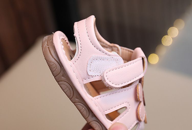 Barnesko Sommer babysandaler 0-1-2 år myk såle småbarnssko jenter prinsesse lukket tå anti-kick sandaler baby calling sko_voghion.com