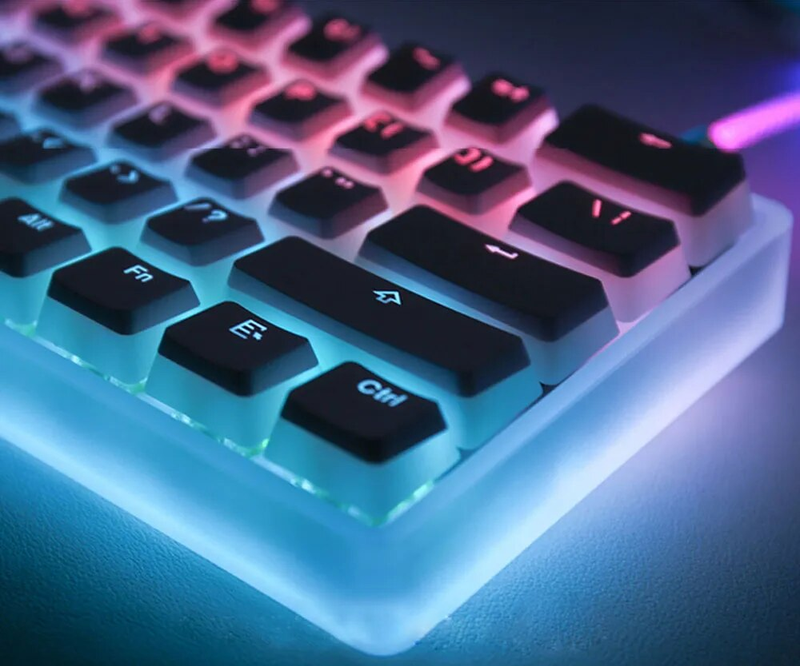 104-Tasten Pudding-Tastenkappen OEM-Profil PBT Double Shot-Tastenkappe Für Mx Switch Mechanische Tastatur ISO-Layout RGB-Tastenkappen Mit Hintergrundb_voghion.com