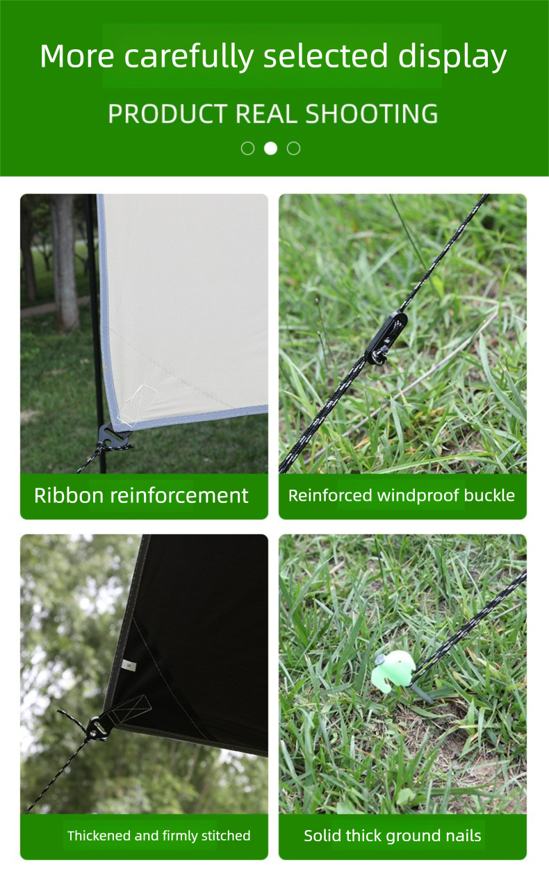 Ombrellone ispessito a forma di farfalla esagonale per esterni, rivestimento nero, tenda da campeggio, parasole, ottagonale_voghion.com