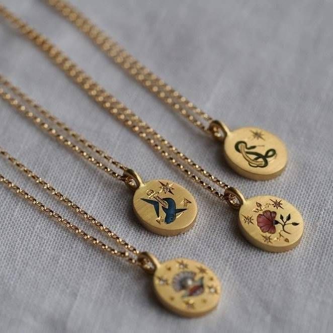 Edelstahl gleichen tag bemalt licht luxus anhänger halskette hand bemalt blume liebe anhänger pullover kette_voghion.com