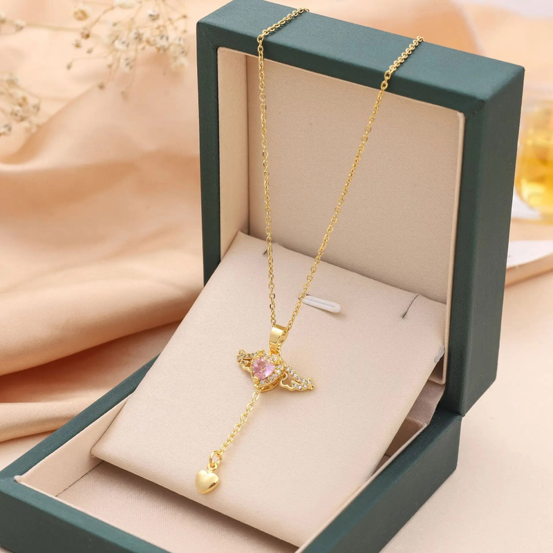 Edelstahl Gold Farbe Amor Engel Flügel Anhänger Halskette Für Frauen Mädchen Schlüsselbein Kette Party Schmuck Geschenk_voghion.com