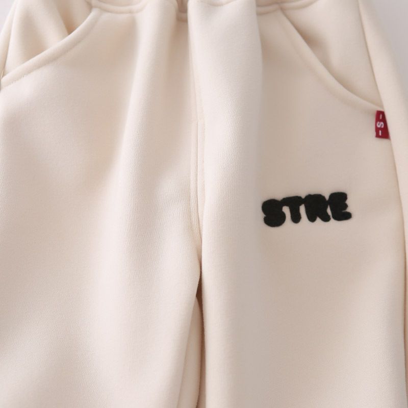 Nuovo ed elegante abbigliamento invernale per neonati, gilet spesso foderato in pile, set da tre pezzi alla moda per ragazzi_voghion.com
