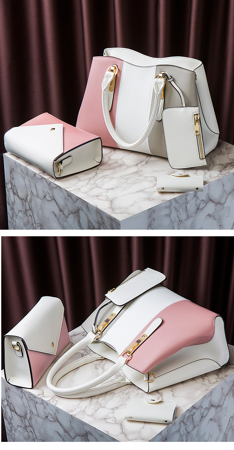 Borse Donna New Fashion Contrasto di colore Combo Set di quattro pezzi Borsa a tracolla Messenger Clutch_voghion.com