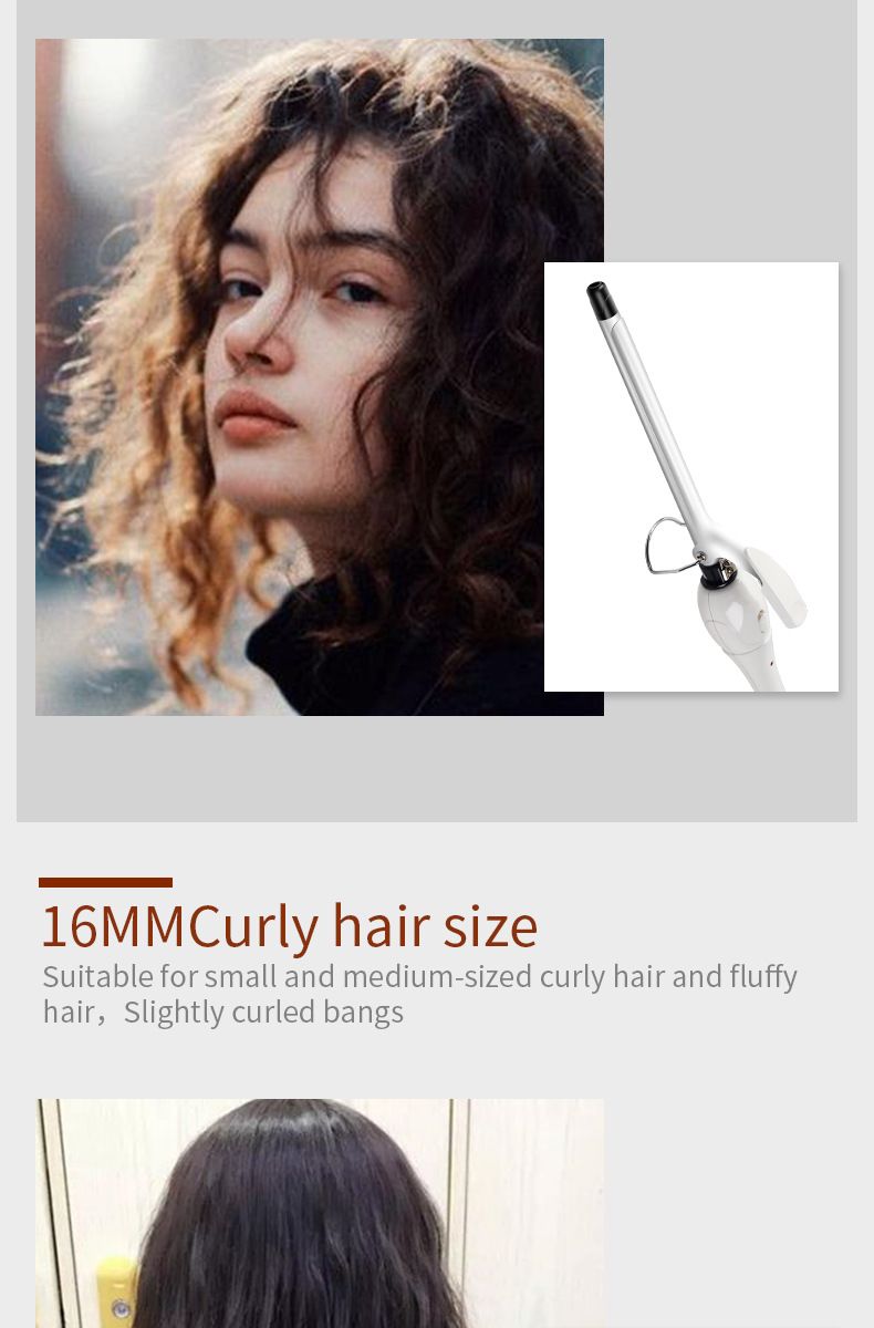 Lockenstab für kurze Haare von Männern und Frauen, superfeiner Teddy-Lockenstab, kleiner Mini-Lockenstab aus flauschiger Wolle, 9 mm, elektrischer Lockenstab_voghion.com