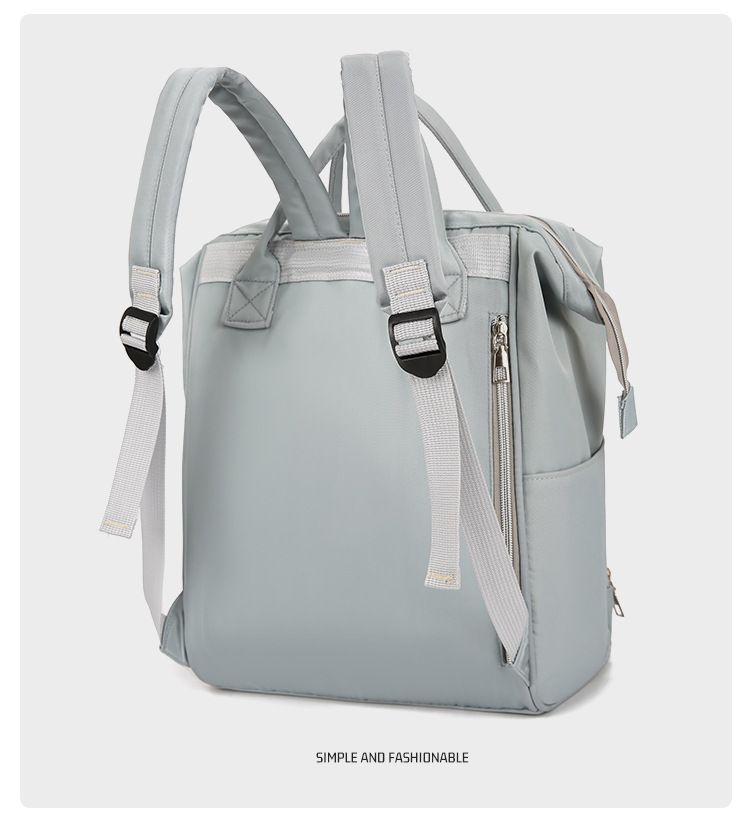 New Style Mother Bag Solid Color Mother Bag Female Large Capacity Storage Backpack Multifunctional Outdoor Baby Bag_voghion.com
