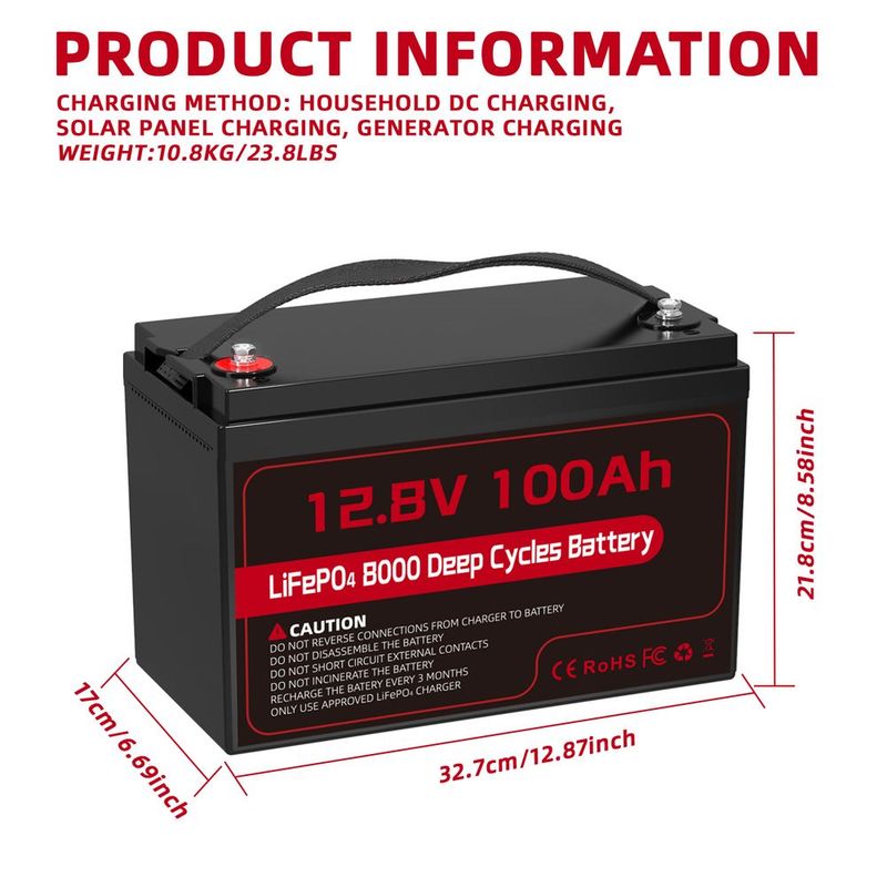 Rechargeable 12v Battery 12V 100Ah Lithium Iron Phosphate 4 Battery 200Ah 300Ah 12v Lithium Ion Lithium Iron Phosphate Battery Pack For Solar Storage System_voghion.com