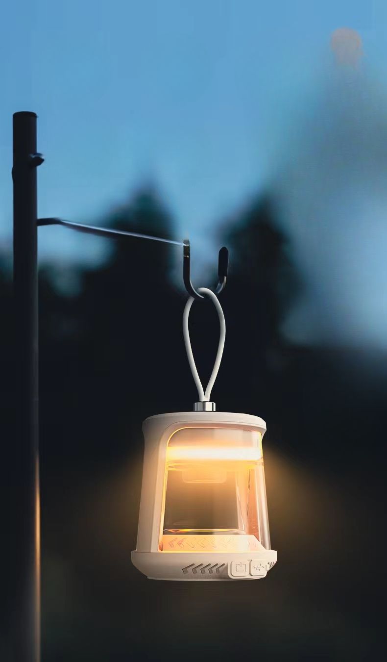 Lanterna da esterno Yinuo con batteria a lunga durata, illuminazione per tenda da campeggio, altoparlante Bluetooth ricaricabile_voghion.com