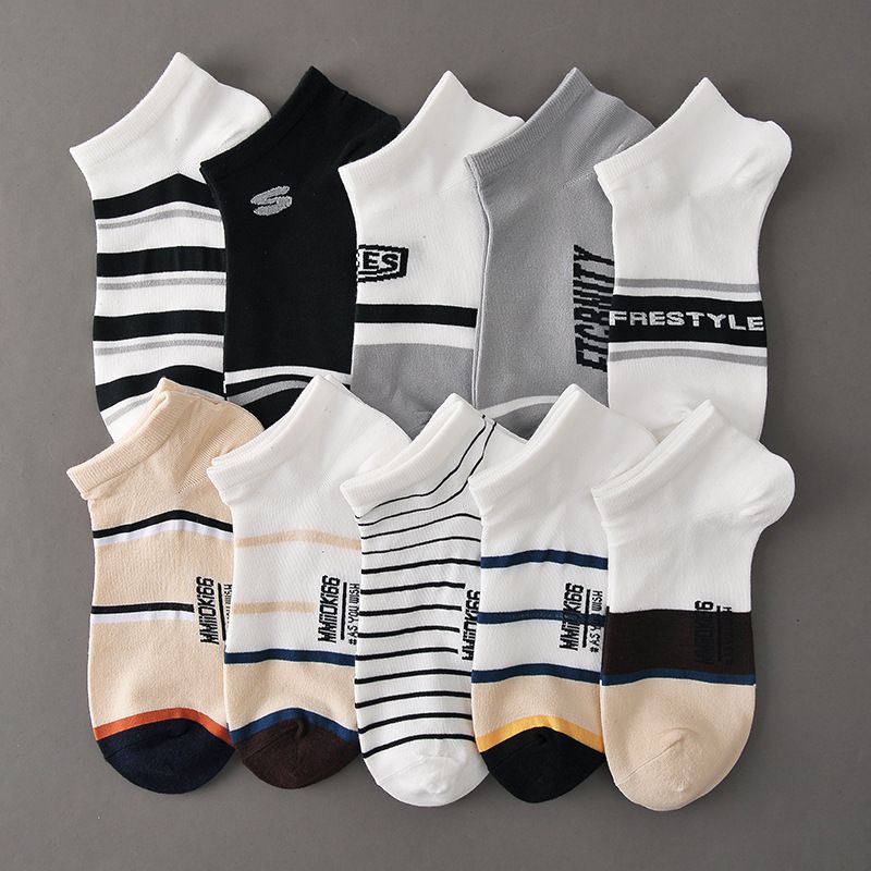 2025d Short Summer Thin Low-Cut Cotton Odor-Resistant Student Shallow Mouth Ins Trend Versatile Men's Boat Socks_voghion.com
