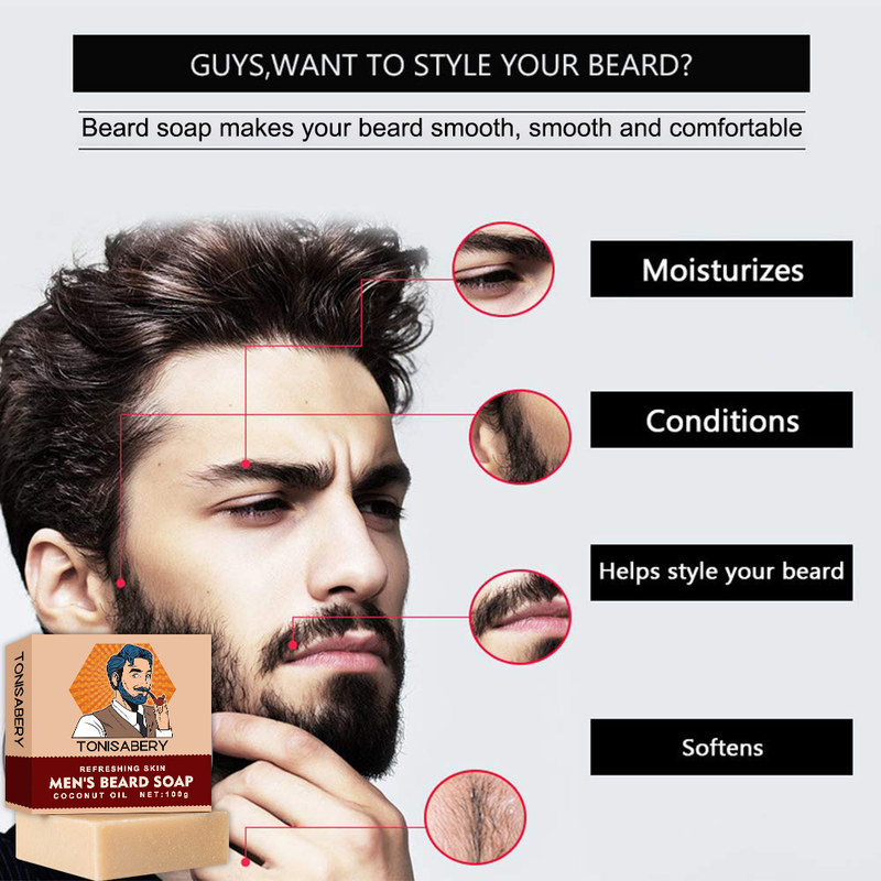 Savon pour les mains en mousse à raser pour hommes, 100g, pour soins de la barbe_voghion.com