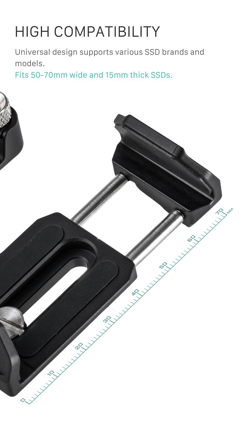 TA-USDH2-B Universal SSD Drive Holder V2 - Black TILTA Accessory Market_voghion.com