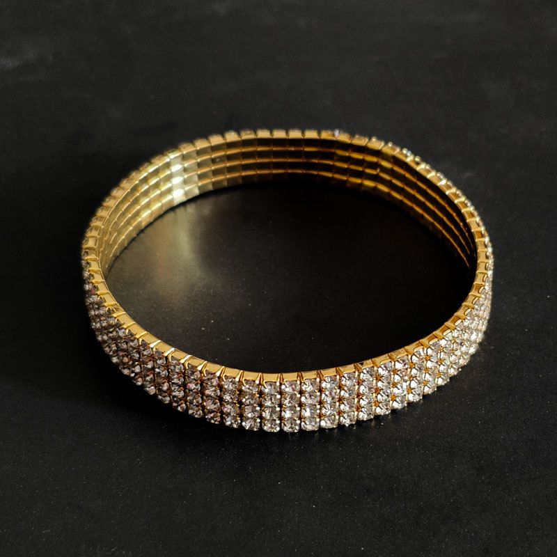 Cavigliere elastiche alla moda con strass, gioielli per i piedi_voghion.com