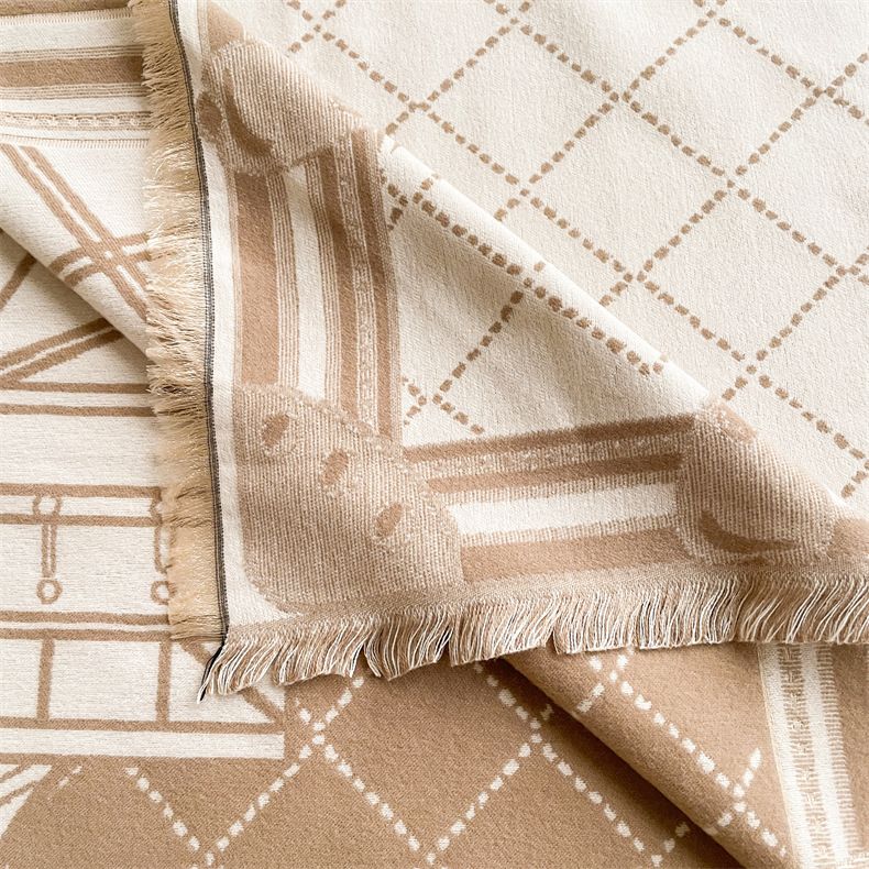Sciarpa in stile retrò, scialle versatile in cashmere caldo a torre invernale, sciarpa quadrata, scialle bifacciale da donna_voghion.com
