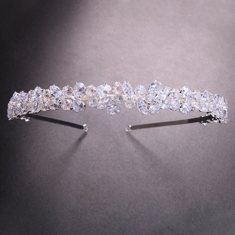 moda lusso zircone cerchietto temperamento vestito semplice pieno di diamanti accessori per capelli da sposa cerchietto femminile_voghion.com