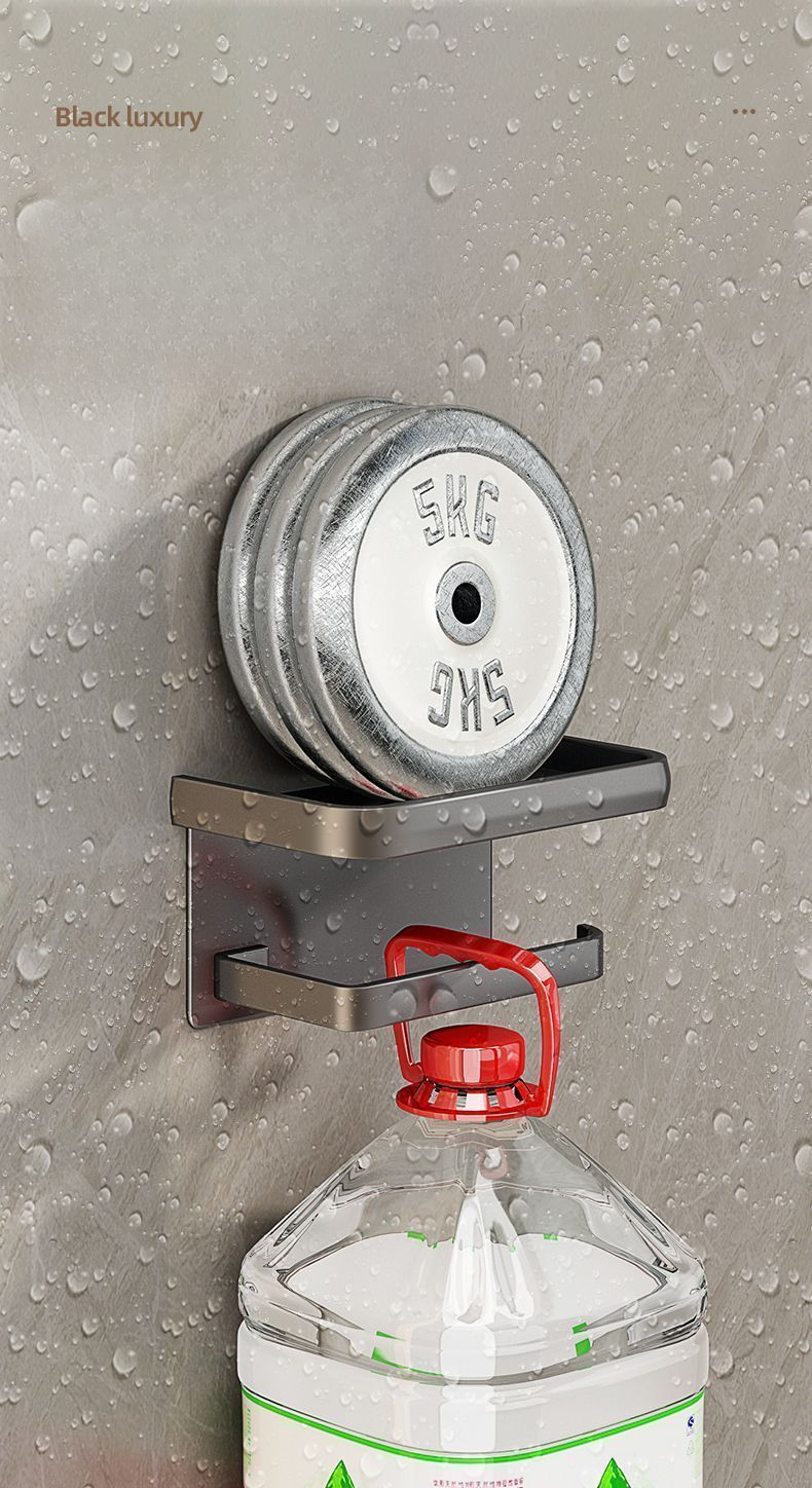 No-Drill Thickened Towel Holder Bathroom Washroom Storage Rack Space Aluminum Household Toilet Paper Box_voghion.com