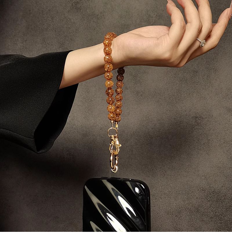 Personalized and creative handmade bead hand-held chain, wrist short hanging rope with clip, phone case, keychain, bag_voghion.com