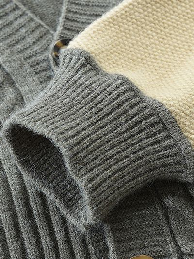 Men's Clothing Women's Chunky Knit Cardigan With Hood - Soft & Warm Winter Sweater For Casual Outfits_voghion.com