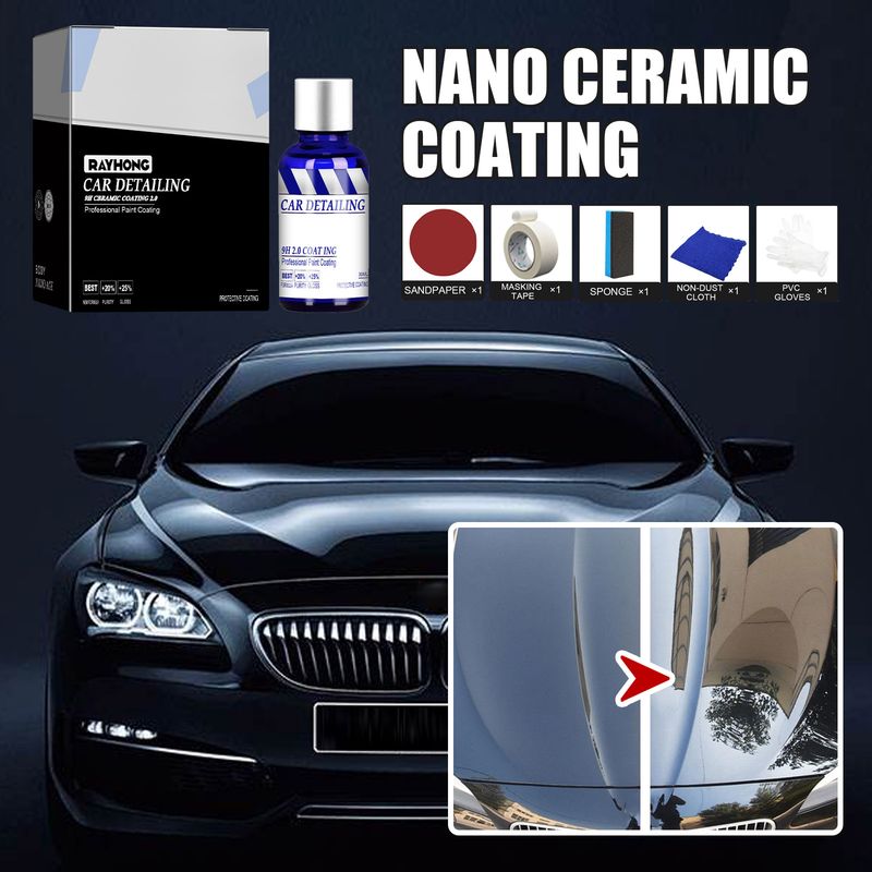 Rayhong Car Detailing Professional Paint Coating, Super Hydrophobic Crystal Plating Solution For Waterproof Nano Ceramic Refurbished Car Paint_voghion.com