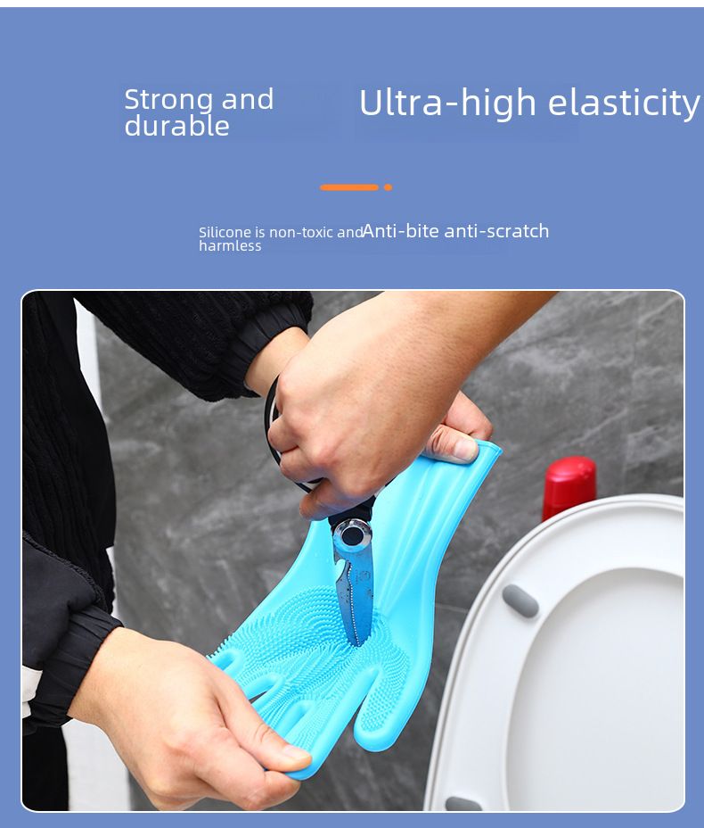 Haqi Pet Silicone Gloves Cat and Dog Anti-scratch Anti-bite Pet Bath Gloves Comfortable Massage SPA Gloves Brush_voghion.com
