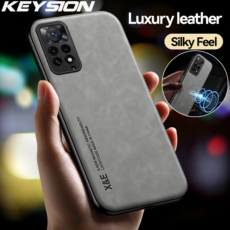 KEYSION Luxe Leather Case voor Redmi Note 11 Pro 5G 11S Global Shockproof Phone Back Cover voor Xiaomi redmi Note 10 Pro 4G 10S_voghion.com