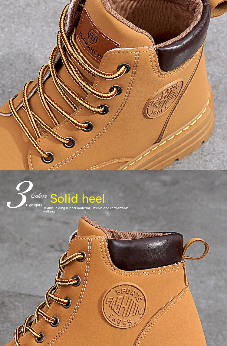 2023 nova moda clássica masculina de outono, durável, à prova d'água, botas martin de cano alto com fundo macio, antiderrapante_voghion.com