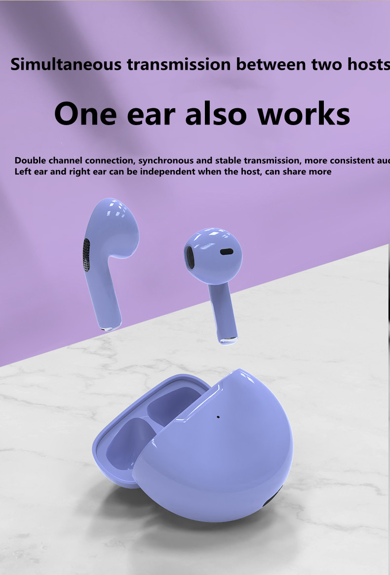 Original Pro6 TWS Touch Control Kabellos Kopfhörer Bluetooth 5.0 Kopfhörer Sport Kopfhörer Musek Headset Fir iPhone Xiaomi Telefonen_voghion.com